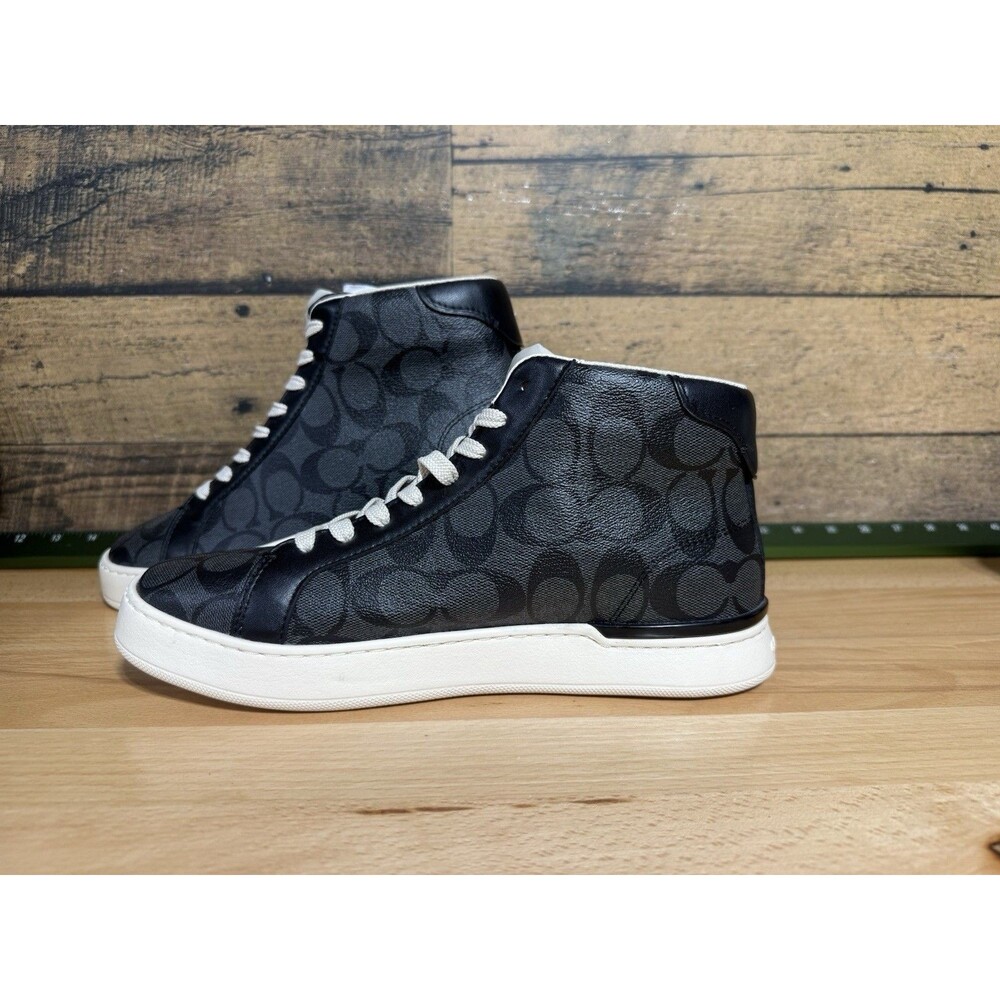 🔥NEW-Coach Clip High Top Men’s Sneaker Charcoal/ Black G5385 Size 8D /9.5 WMN - Picture 5 of 10